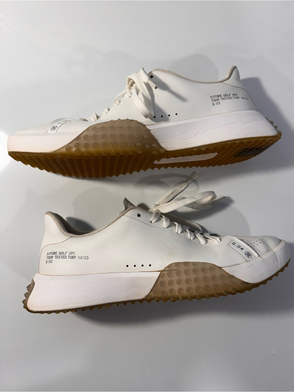 G/FORE G.112 Men’s Spikeless Golf Shoes White Gum Tour Tested Golf Sneakers